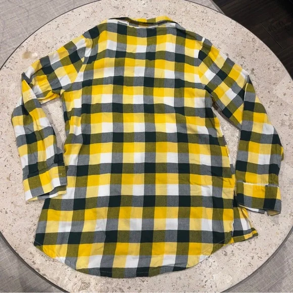 Green Bay Packers Plaid Button-Down Shirt - Picture 3 of 5
